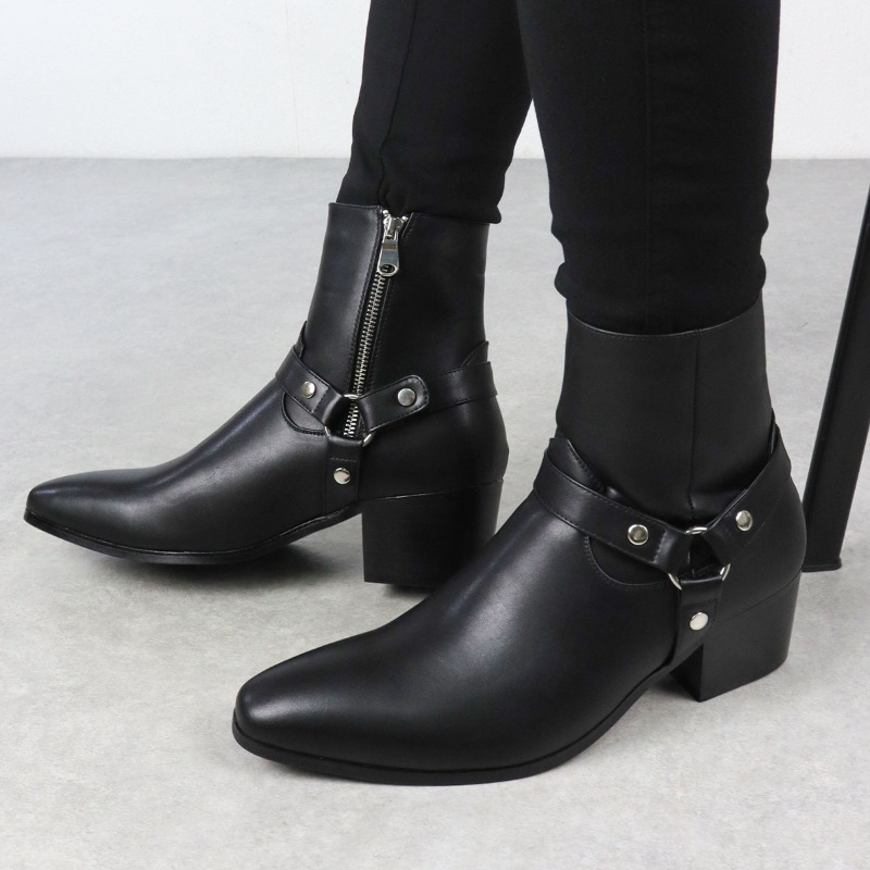 Men Formal Wear With Boots - Sepatu Bot Pria Desainer Sepatu Bot