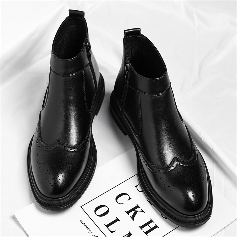Sepatu Bot Tinggi Bisnis Pria  - Men Formal Wear With Boots ulasan dan harga