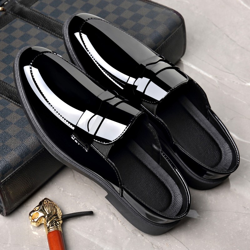 Sepatu Mules Kulit Paten Hitam - Formal Men Daily Wear Footwear ulasan dan harga