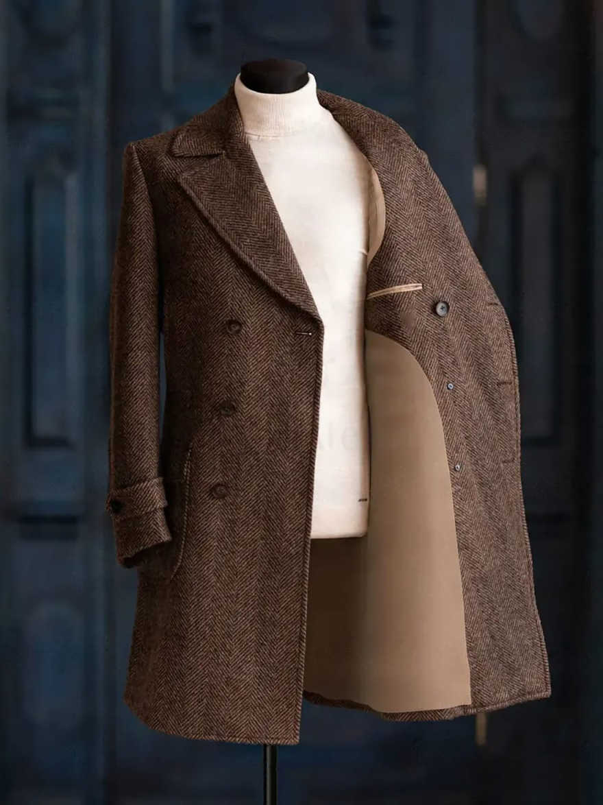 Mantel Herringbone Pria Modern - Men Formal Wear Modern ulasan dan harga