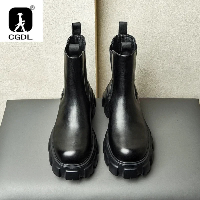 Sepatu bot kulit asli bersol t - Men Formal Wear With Boots ulasan dan harga