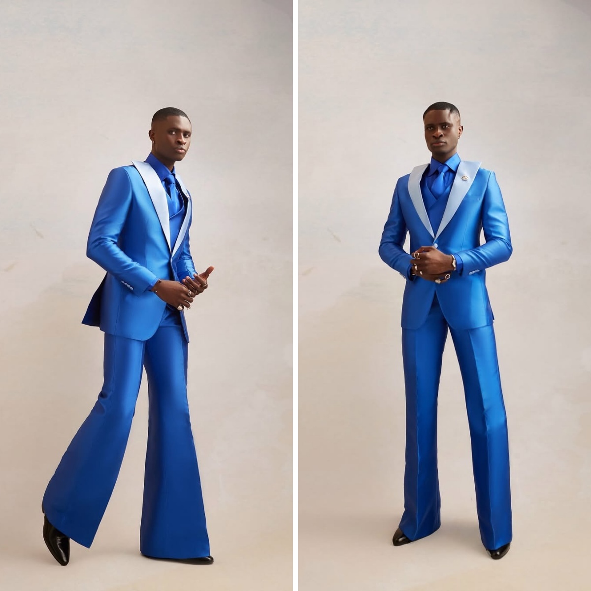 Setelan Jas Pria Satin 3 Pcs B - Men Formal Wear Modern ulasan dan harga