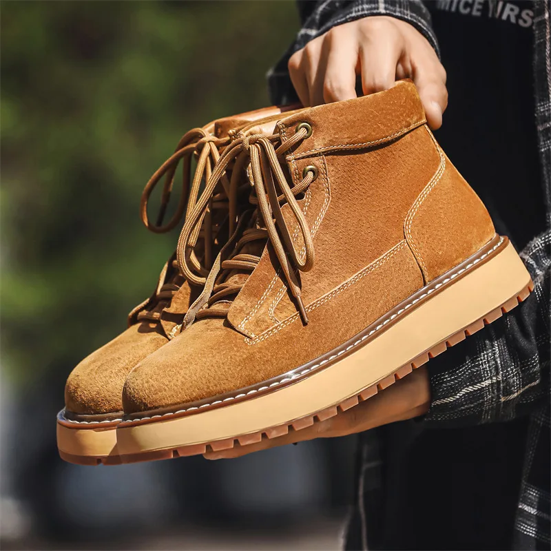 Sepatu Kulit Suede Sapi Buatan - Men Formal Wear With Boots ulasan dan harga