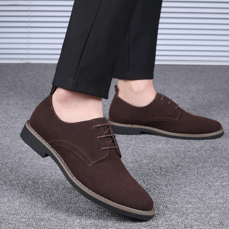 Sepatu Oxford Kulit Suede Biru - Formal Men Daily Wear Footwear ulasan dan harga